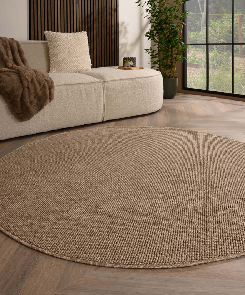 Dywan okrągły z krótkim włosiem - Loom brązowy - sfeer Dywan okrągły z krótkim włosiem - Loom brązowy - sfeer