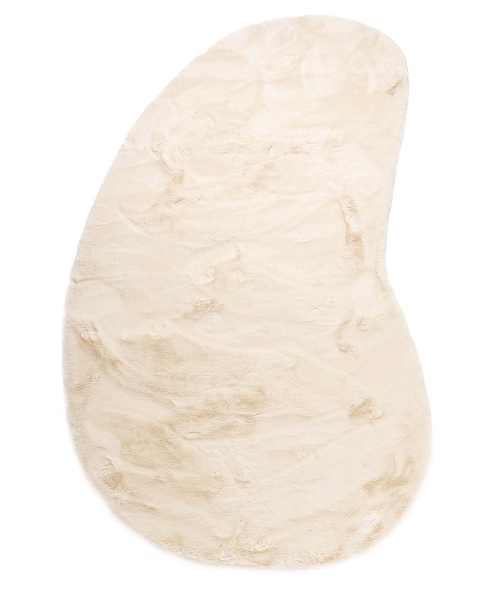 Dywan puszysty o organicznym kształcie - Comfy Plus kremowy - overzicht Dywan puszysty o organicznym kształcie - Comfy Plus kremowy - overzicht