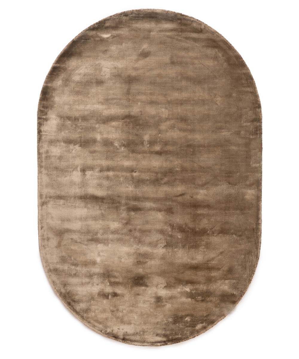 Dywan owalny wiskozowy - Pearl brązowy - overzicht Dywan owalny wiskozowy - Pearl brązowy - overzicht