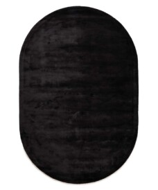 Dywan owalny wiskozowy - Pearl czarny - overzicht, thumbnail