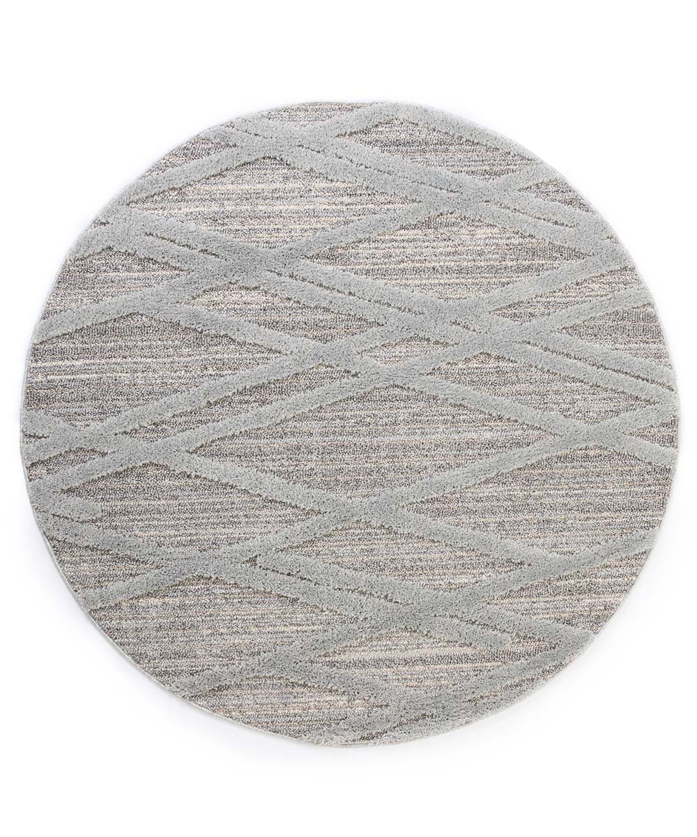 Dywan okrągły skandynawski - Fjord Drom szary - overzicht Dywan okrągły skandynawski - Fjord Drom szary - overzicht