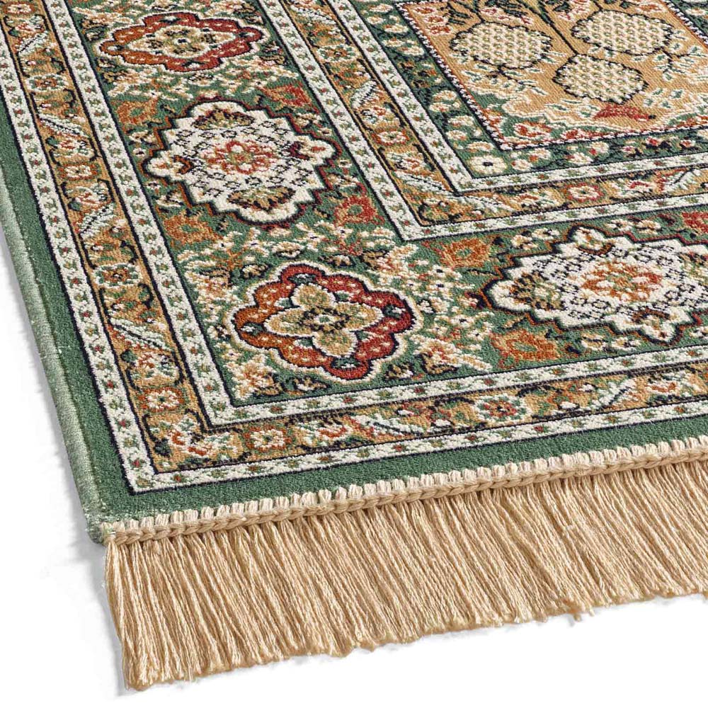 Dywan orientalny - Regal Silas zielony - close up Dywan orientalny - Regal Silas zielony - close up