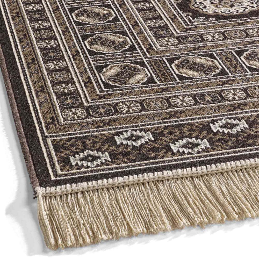 Dywan orientalny - Regal Leonor brązowy/czarny - close up Dywan orientalny - Regal Leonor brązowy/czarny - close up