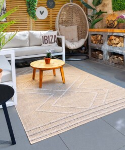 Dywan zewnętrzny boho - Retreat beżowy Dywan zewnętrzny boho - Retreat beżowy