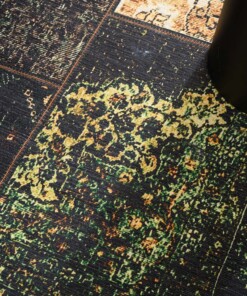 Dywan patchworkowy - Fade No.1 oliwkowy - close up, thumbnail Dywan patchworkowy - Fade No.1 oliwkowy - close up, thumbnail