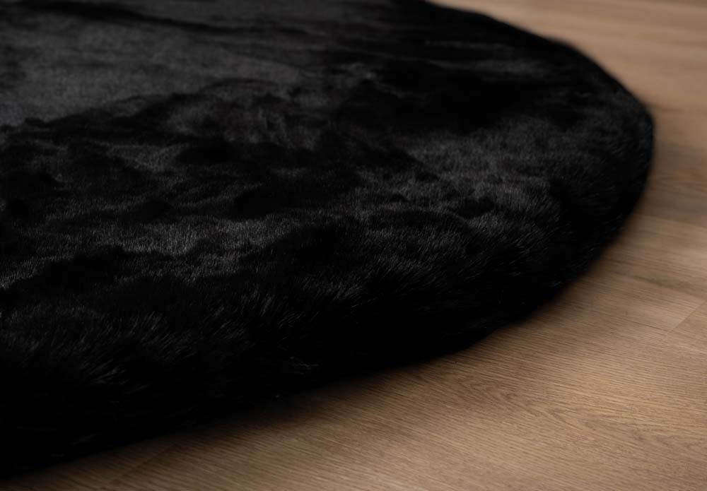 Dywan puszysty okrągły - Comfy Deluxe czarny - overzicht Dywan puszysty okrągły - Comfy Deluxe czarny - overzicht