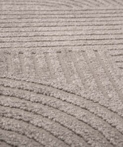 Dywan kwadratowy skandynawski - Contour Bend szary - close up