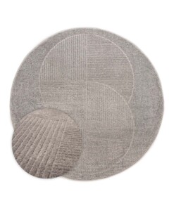 Dywan okrągły skandynawski - Contour Circle szary - overzicht