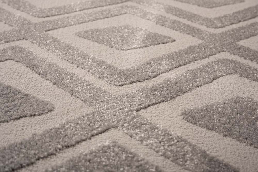 Scandi dywanik - Contour Diamond szary - close up Scandi dywanik - Contour Diamond szary - close up