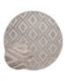 Okrągły dywan skandynawski - Contour Diamond szary - overzicht, thumbnail