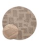 Okrągły dywan skandynawski - Contour Stone beżowy - overzicht, thumbnail