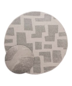 Okrągły dywan skandynawski - Contour Stone szary - overzicht