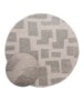 Okrągły dywan skandynawski - Contour Stone szary - overzicht, thumbnail