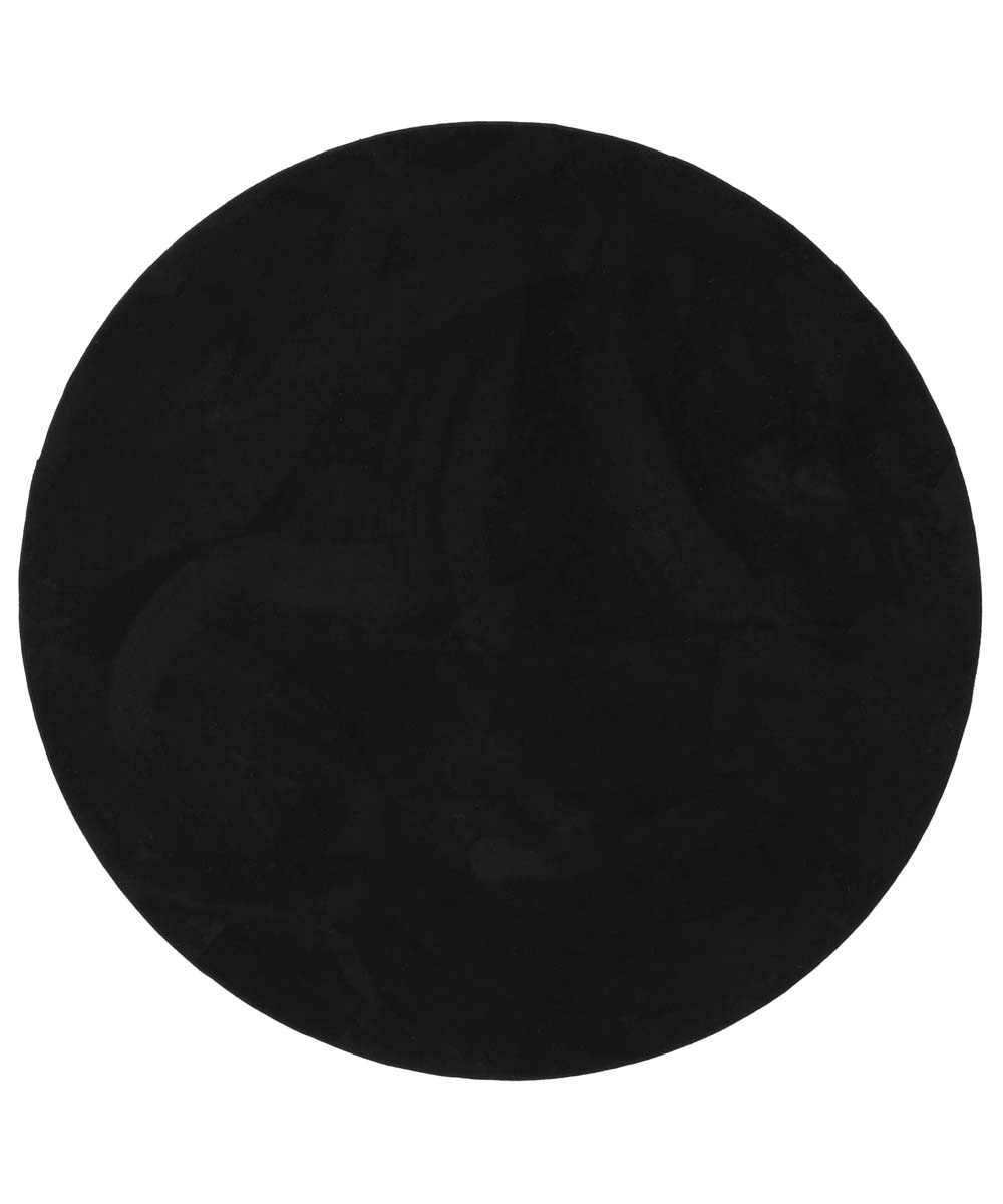 Dywan miękki okrągły - Plush czarny - overzicht Dywan miękki okrągły - Plush czarny - overzicht