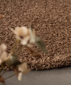 Dywan okrągły z długim włosiem - Shaggy Trend mocha - close up, thumbnail Dywan okrągły z długim włosiem - Shaggy Trend mocha - close up, thumbnail