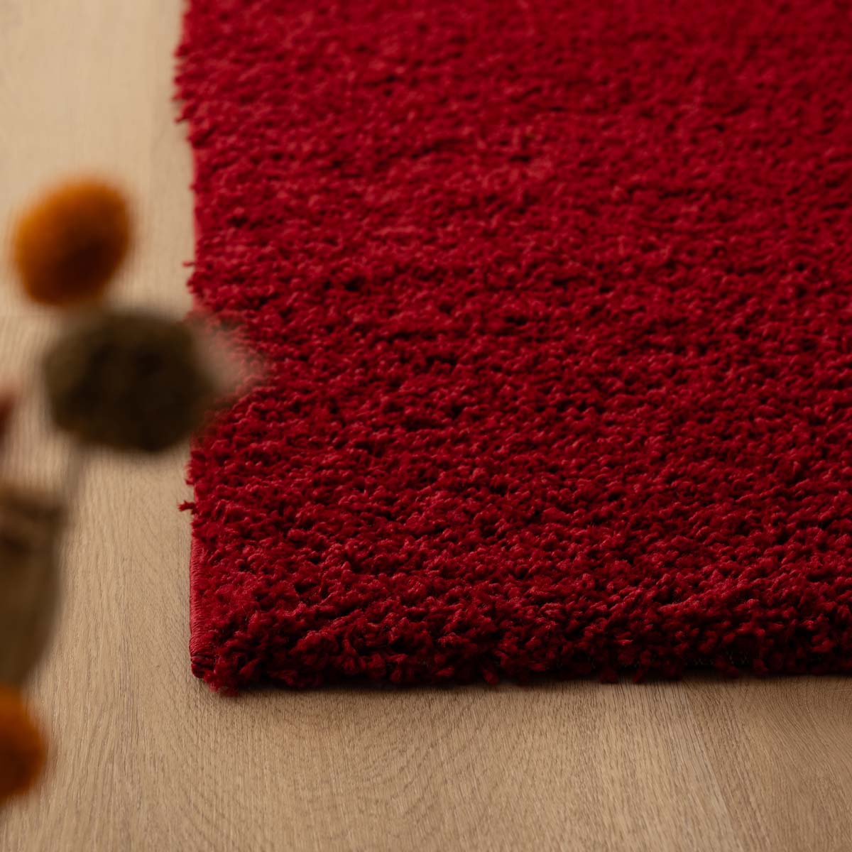 Dywan z długim włosiem - Shaggy Trend czerwony - close up Dywan z długim włosiem - Shaggy Trend czerwony - close up