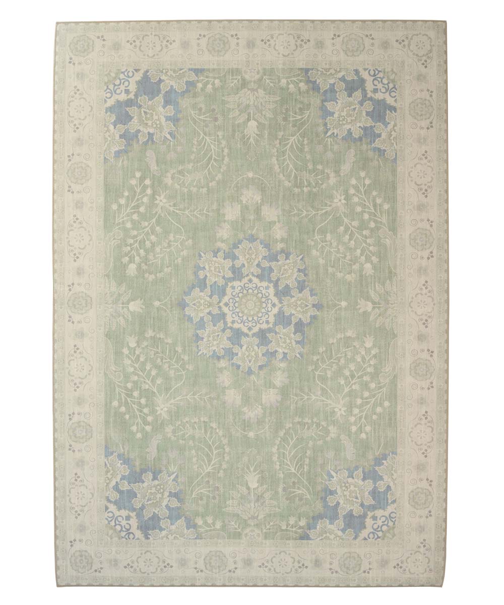 Dywan zewnętrzny vintage - Valenca Luna sage green - overzicht Dywan zewnętrzny vintage - Valenca Luna sage green - overzicht