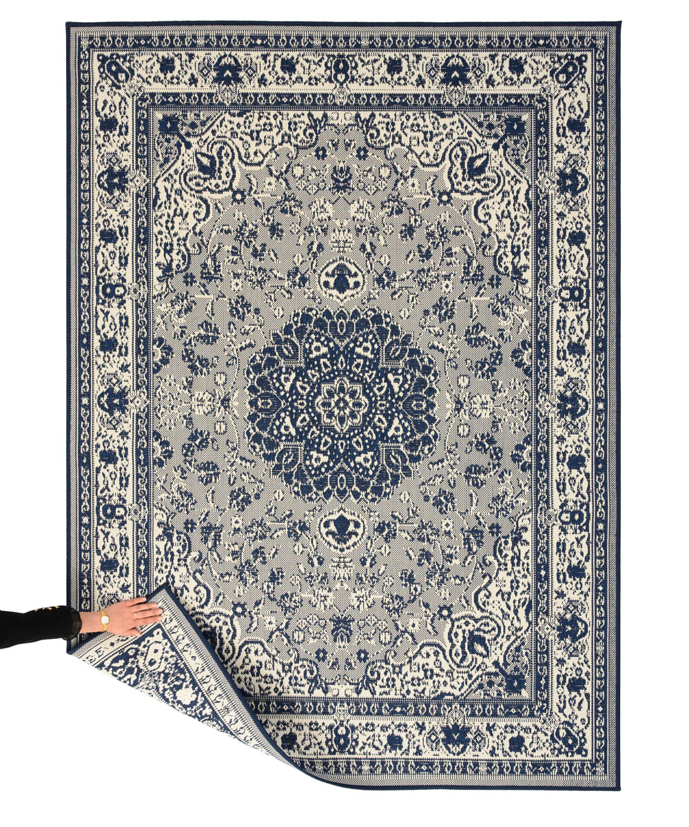 Dywan zewnętrzny vintage - Flip Agnes ciemnoniebieski - overzicht Dywan zewnętrzny vintage - Flip Agnes ciemnoniebieski - overzicht