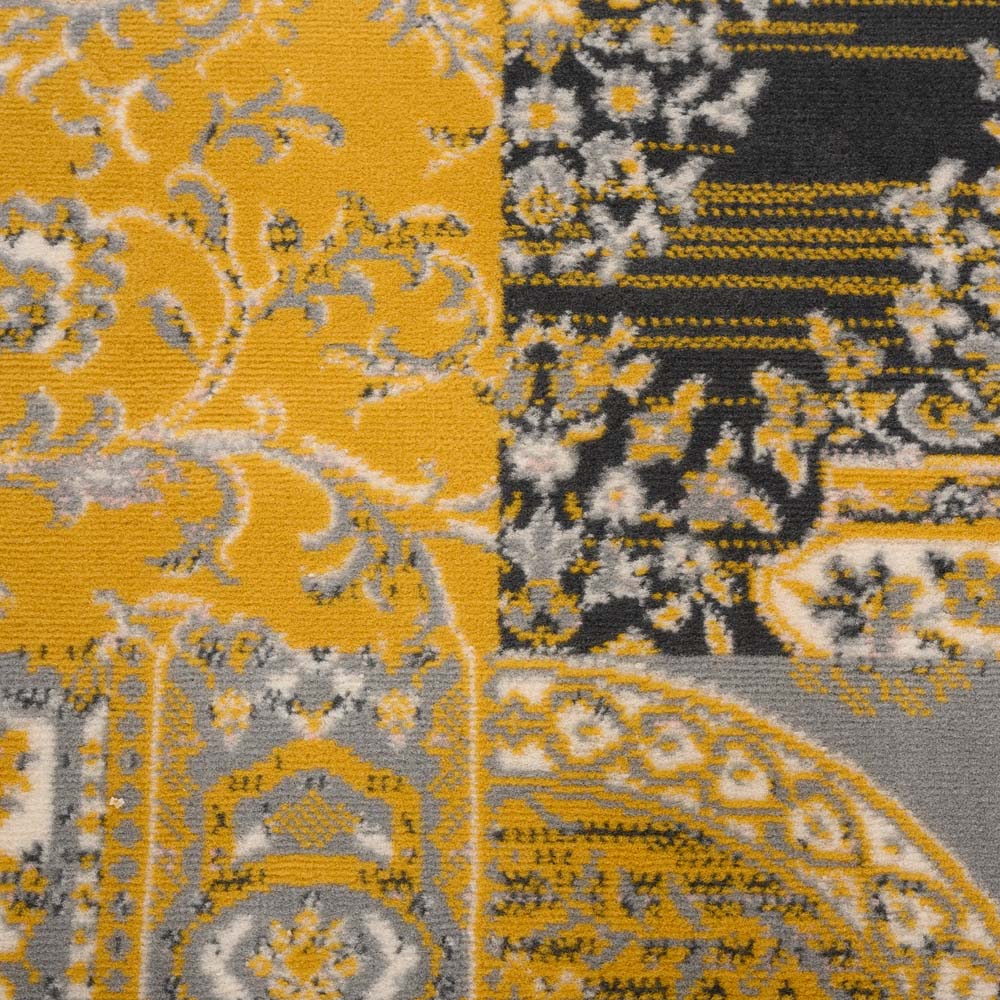 Dywan patchworkowy - Ease Agatha musztardowy Dywan patchworkowy - Ease Agatha musztardowy