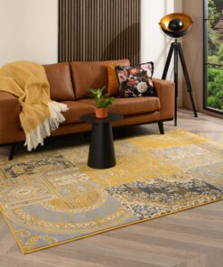 Dywan patchworkowy - Ease Agatha musztardowy Dywan patchworkowy - Ease Agatha musztardowy