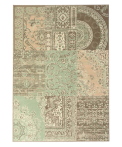 Dywan patchworkowy - Ease Agatha miękka zieleń - overzicht Dywan patchworkowy - Ease Agatha miękka zieleń - overzicht
