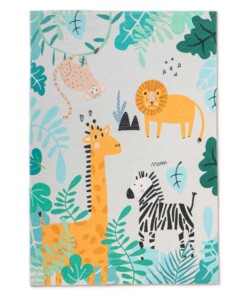 Dywan dziecięcy z motywem dżungli - Fluffito Animals multi - overzicht