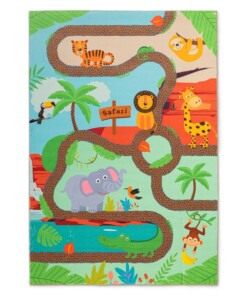 Dywan dziecięcy miękki - Snugway Jungle zielony - overzicht