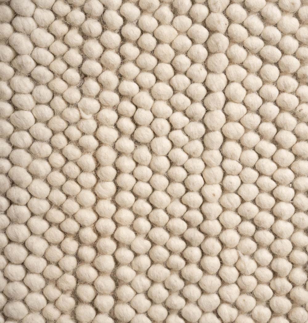 Dywan wełniany - Fjell biały - close up Dywan wełniany - Fjell biały - close up