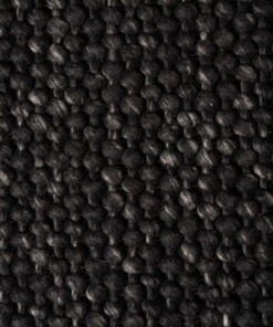 Dywan wełniany - Løkke czarny - close up, thumbnail