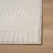 Dywan kwadratowy skandynawski - Contour Bend kremowy - close up, thumbnail