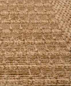 Dywan zewnętrzny jutowy - Boho Stripe beżowy - close up