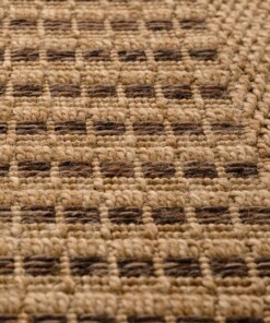 Dywan zewnętrzny jutowy - Boho Stripe beż/brązowy - close up