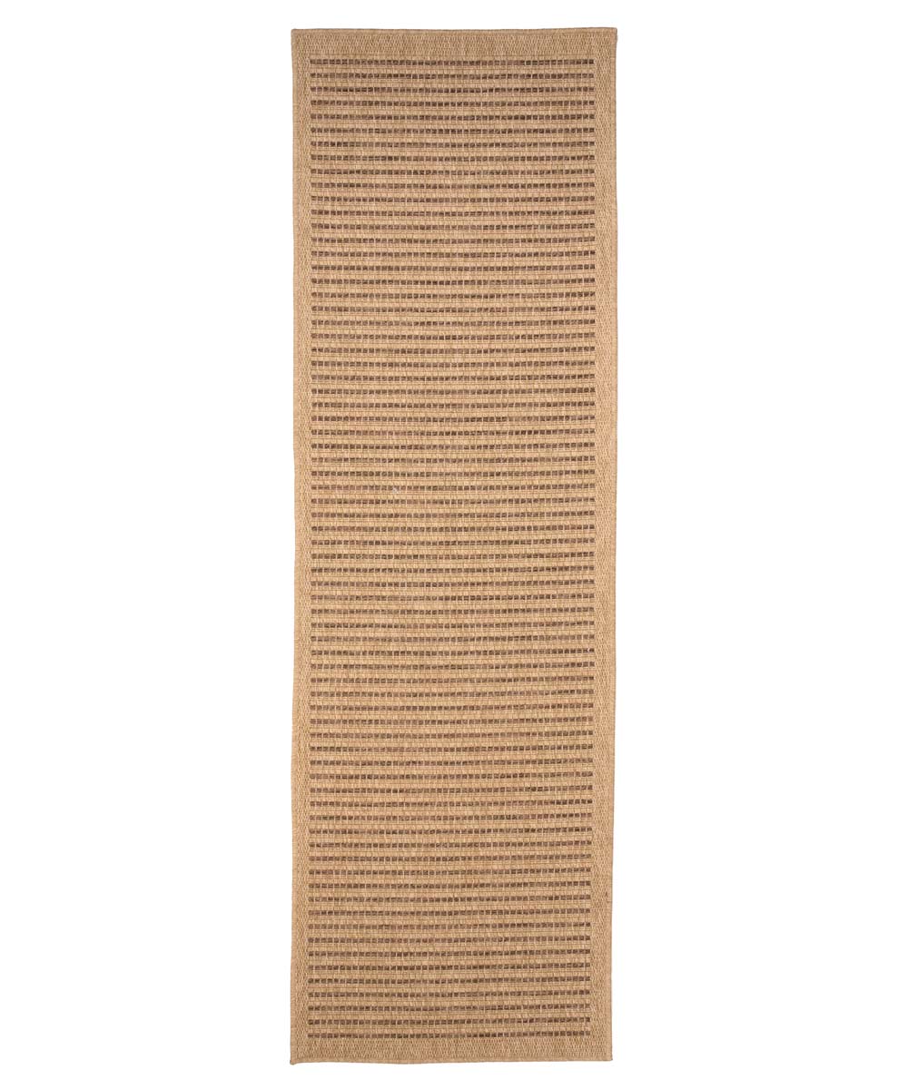 Dywan balkonowy jutowy - Boho Stripe beż/brązowy - overzicht Dywan balkonowy jutowy - Boho Stripe beż/brązowy - overzicht