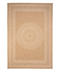 Dywan zewnętrzny jutowy - Boho Mandala beż/biały - overzicht