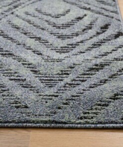 Dywan retro - Fancy Diamond petrolowy - close up