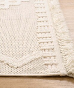 Dywan japandi - Knit Fusion biały - close up