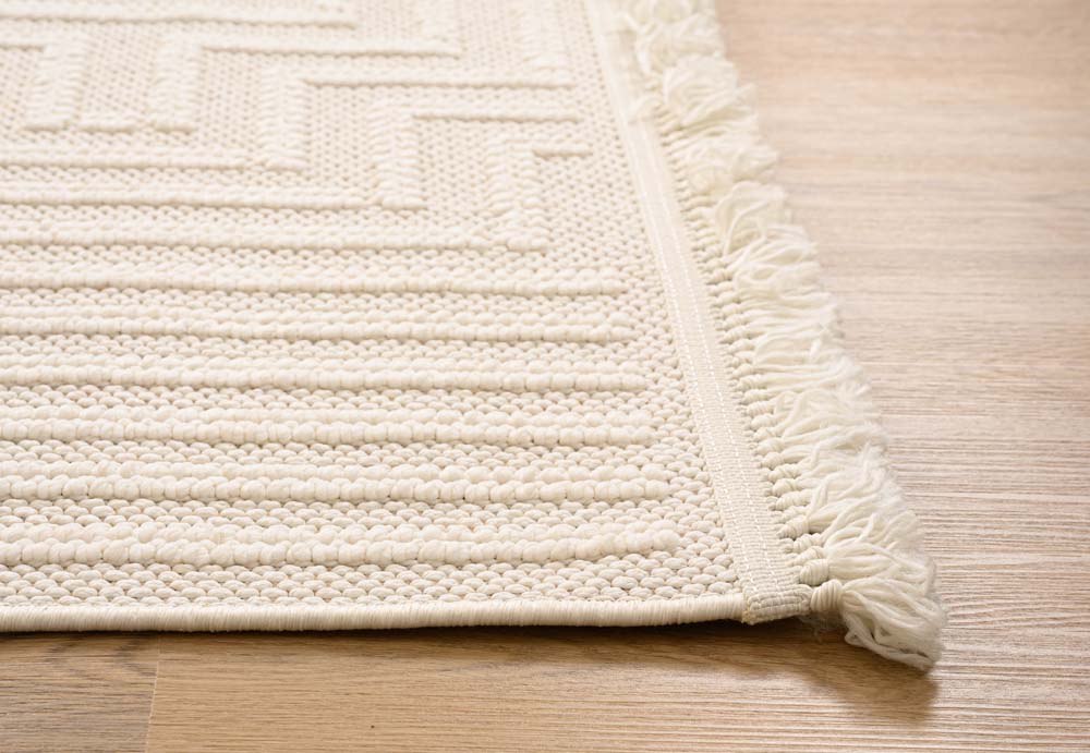Dywan japandi - Knit Refine biały - close up Dywan japandi - Knit Refine biały - close up