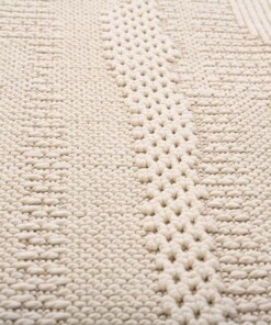 Dywan japandi - Knit Tranquil biały - close up, thumbnail Dywan japandi - Knit Tranquil biały - close up, thumbnail
