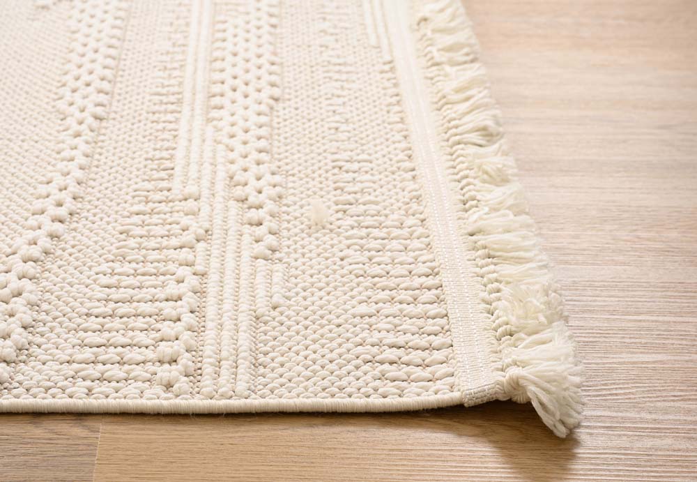 Dywan japandi - Knit Tranquil biały - close up Dywan japandi - Knit Tranquil biały - close up