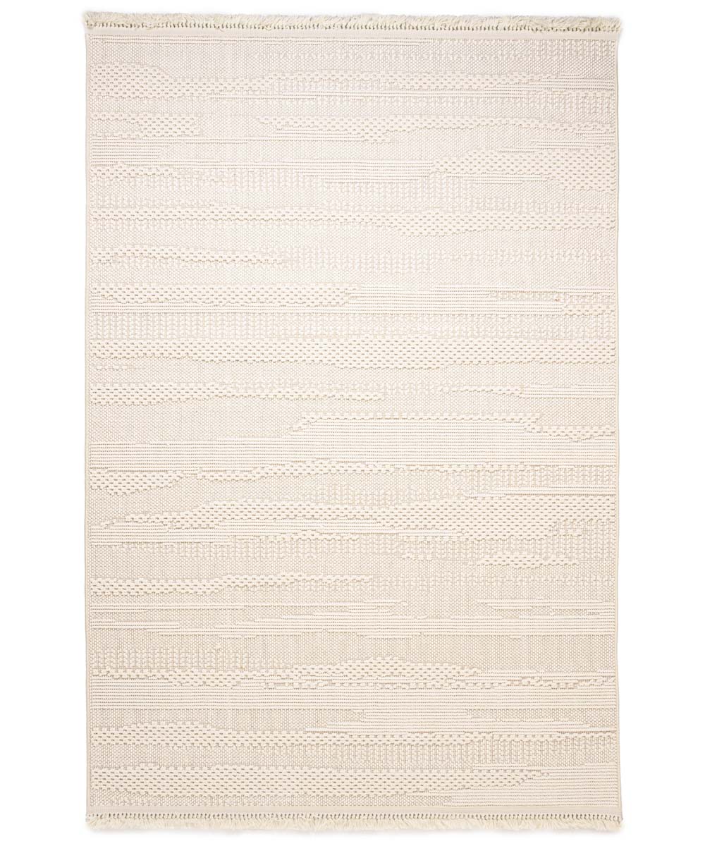 Dywan japandi - Knit Tranquil biały - overzicht Dywan japandi - Knit Tranquil biały - overzicht