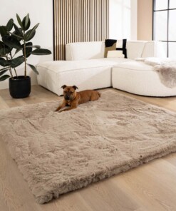 Dywan puszysty kwadratowy - Comfy Deluxe taupe - sfeer