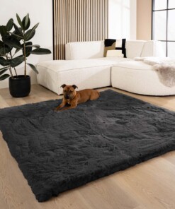 Dywan puszysty kwadratowy - Comfy Deluxe ciemnoszary - sfeer