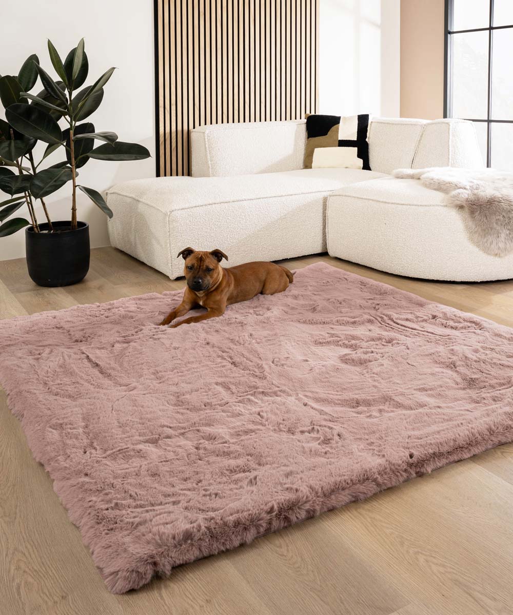 Dywan puszysty kwadratowy - Comfy Deluxe różowy - sfeer Dywan puszysty kwadratowy - Comfy Deluxe różowy - sfeer