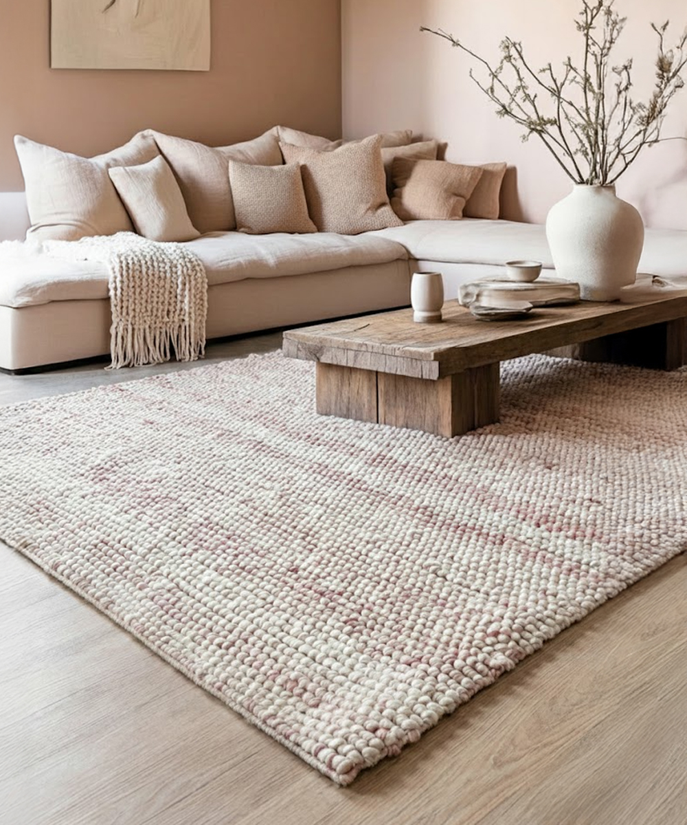 Dywan wełniany - Fjell kremowo/różowy - sfeer Dywan wełniany - Fjell kremowo/różowy - sfeer