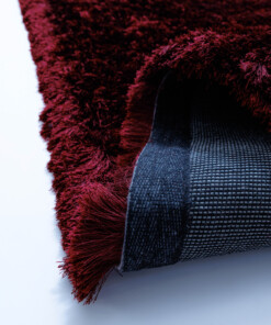 Dywan welurowy - Auréa burgund - close up, thumbnail