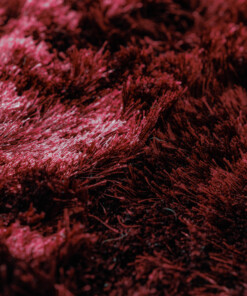 Dywan welurowy - Auréa burgund - close up, thumbnail