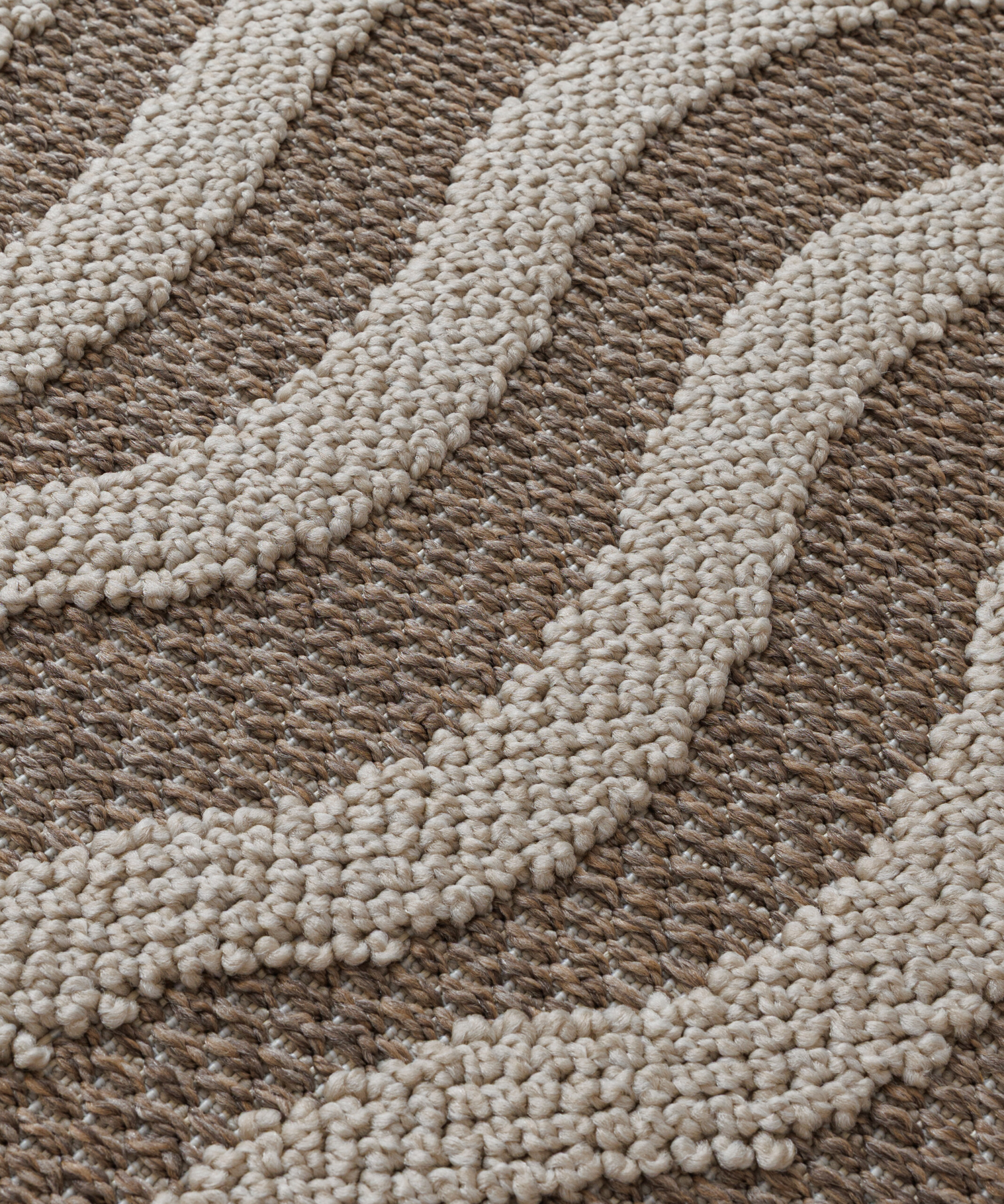 Dywan zewnętrzny - Dunor Ripple brązowy/beżowy - close up Dywan zewnętrzny - Dunor Ripple brązowy/beżowy - close up