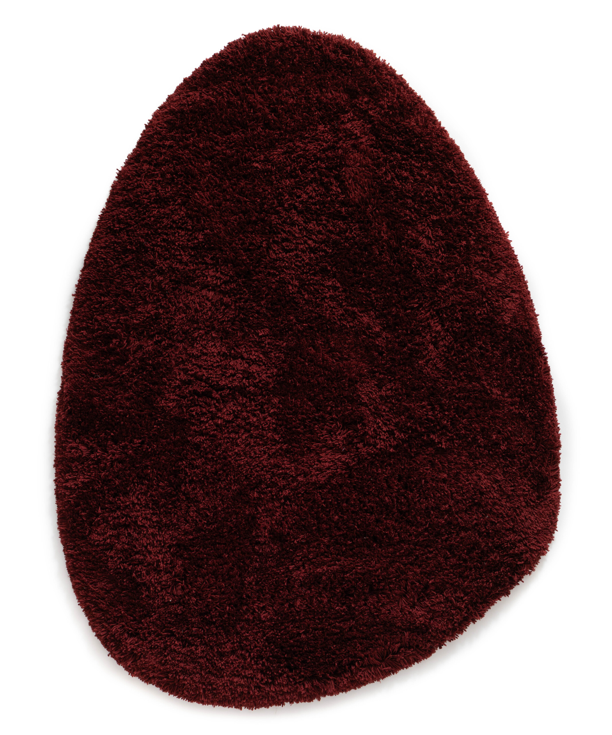 Dywan shaggy o organicznym kształcie - Sveve Pebble burgund - overzicht Dywan shaggy o organicznym kształcie - Sveve Pebble burgund - overzicht