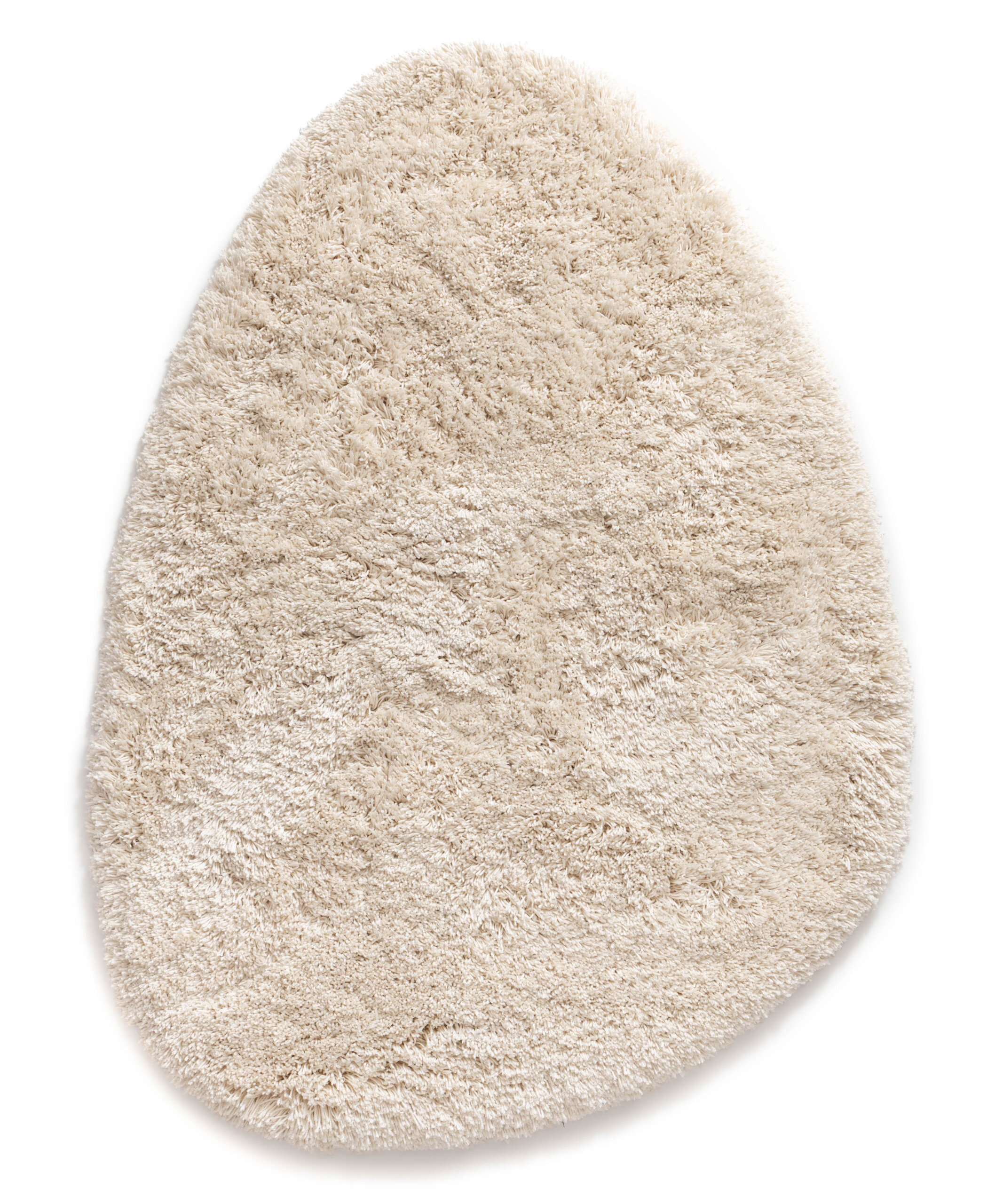 Dywan shaggy o organicznym kształcie - Sveve Pebble kość słoniowa - overzicht Dywan shaggy o organicznym kształcie - Sveve Pebble kość słoniowa - overzicht