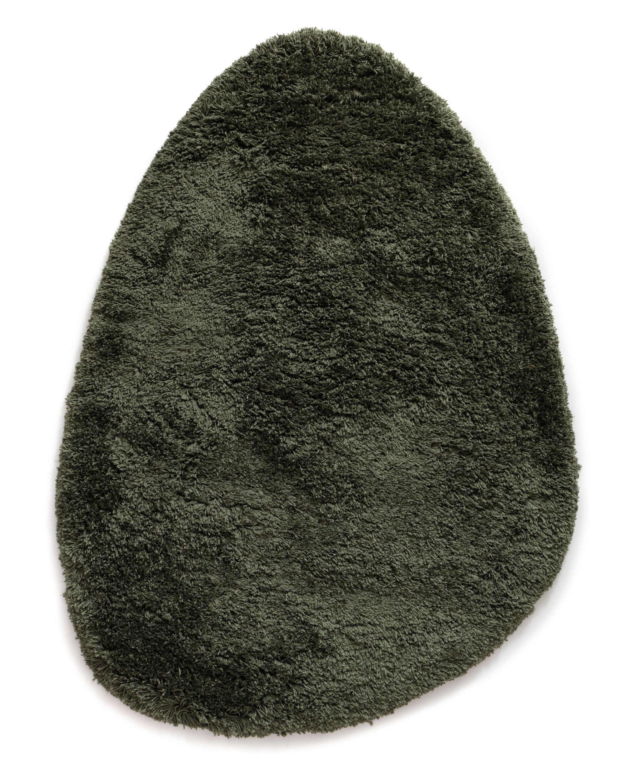 Dywan shaggy o organicznym kształcie - Sveve Pebble moss green - overzicht Dywan shaggy o organicznym kształcie - Sveve Pebble moss green - overzicht